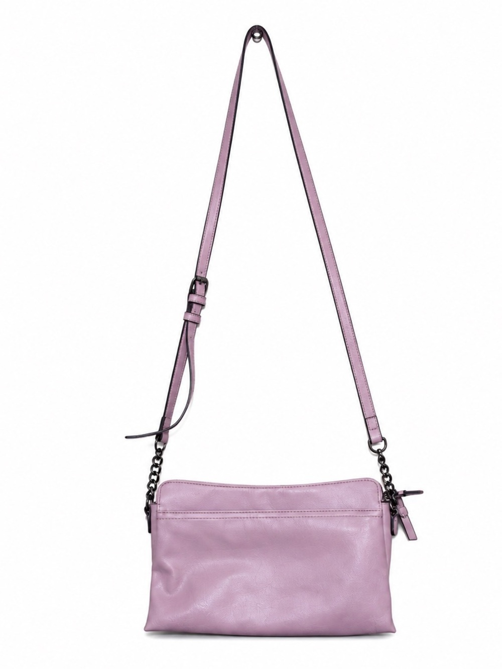 Simply Vera Vera Wang Dusty Mauve Lilac Pink Crossbody Purse Chain Strap